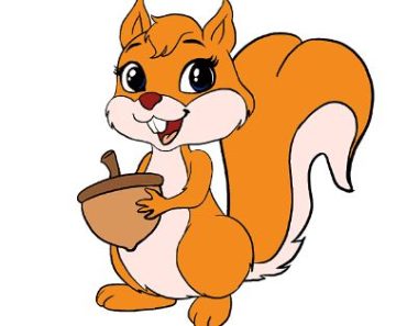 How to draw a cartoon squirrel step by step – Easy drawing squirrel