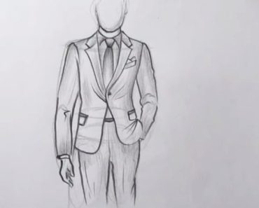 How to draw a suit vest step by step