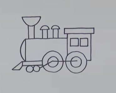 How to draw steam engine step by step – Easy drawing steam engine with pencil
