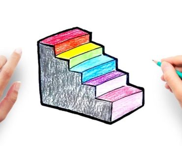 Easy drawing stairs for kids