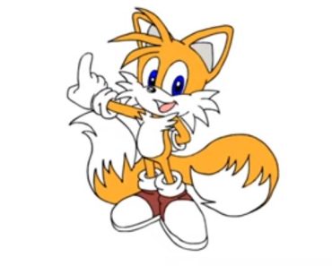How To Draw Tails step by step – Sonic the Hedgehog