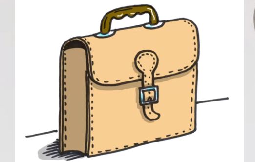 How to Draw a Briefcase step by step