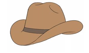 How to Draw a Cowboy Hat Real step by step