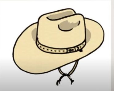 How to Draw a Cowboy Hat Real step by step