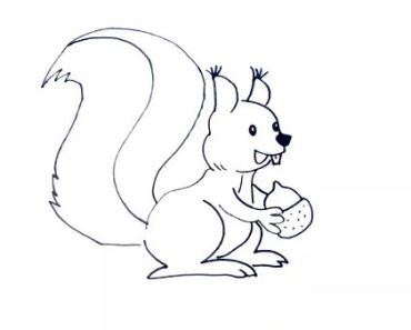 Easy Cartoon Chipmunk drawing