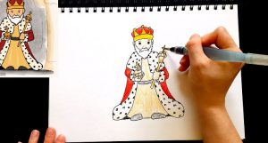How to Draw a King step by step