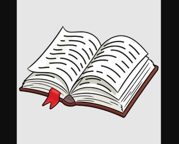 How to Draw an Open Book step by step