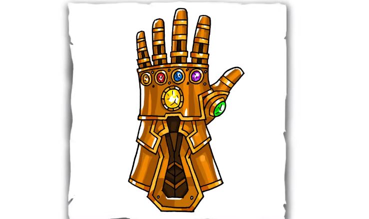 How to Draw the Infinity Gauntlet step by step
