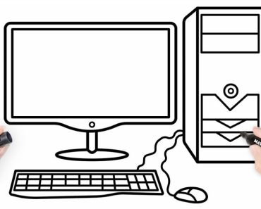 How to Draw a Computer Step by Step – Computer Parts Drawing
