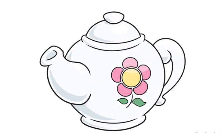 How to Draw a Tea Pot easy step by step