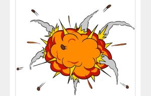 How to Draw an Explosion step by step
