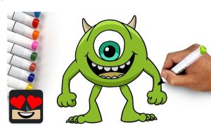 How to Draw Mike Wazowski from Monsters step by step