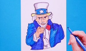 How to Draw Uncle Sam step by step