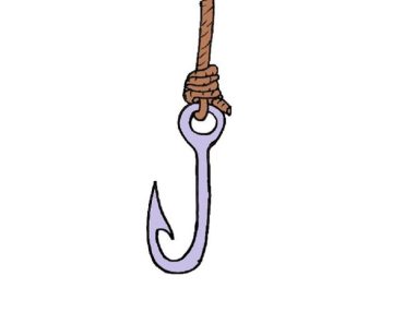 How to Draw a Fish hook step by step