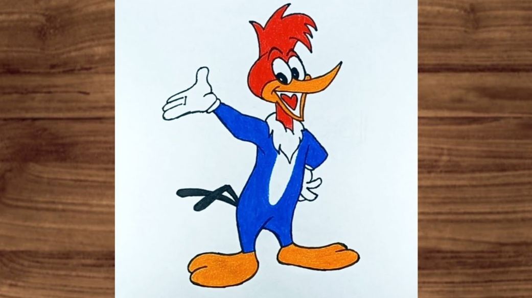 How to Draw a Cartoon Woody Woodpecker