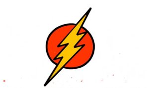 How to Draw Flash logo step by step
