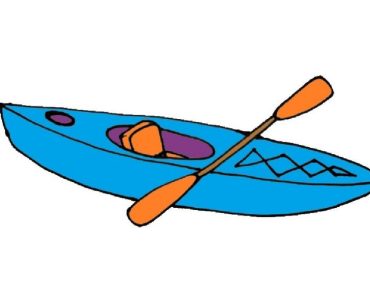 How to Draw a Kayak step by step