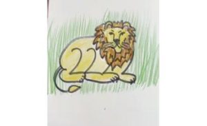 How to Draw a Lion using numbers 2 step by step