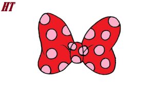 How to Draw a Minnie Mouse Bow step by step