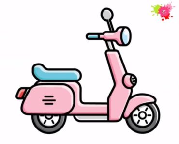 How to Draw a Scooter step by step