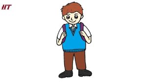 How to Draw a Student step by step