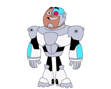 How to draw Cyborg from Teen Titans step by step