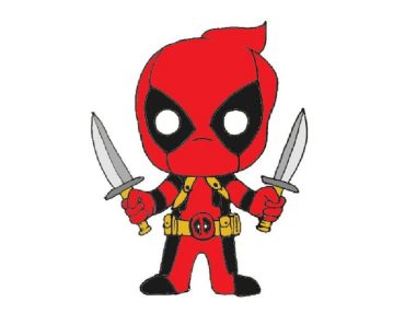 How to Draw a Chibi Deadpool step by step