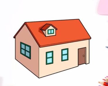 How to Draw a 3D House step by step