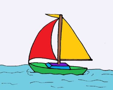 How to Draw a Sailboat step by step