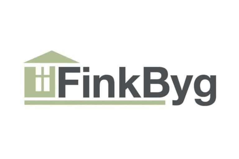 Moderne boligbyggeri logo med grøn og sort farveskema, symboliserer byggeri og hjem.