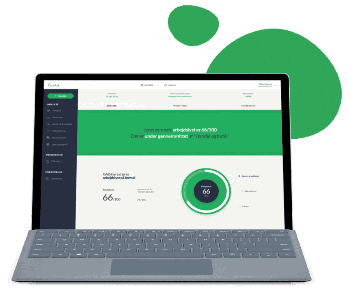 1. Digitalt værktøj til arbejdsplads- og butiksevaluering, forbedrer medarbejderproduktivitet.