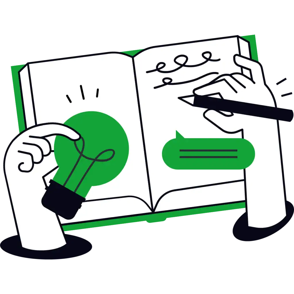 - Kreativitet og innovation illustration med lysidé og brainstorming.