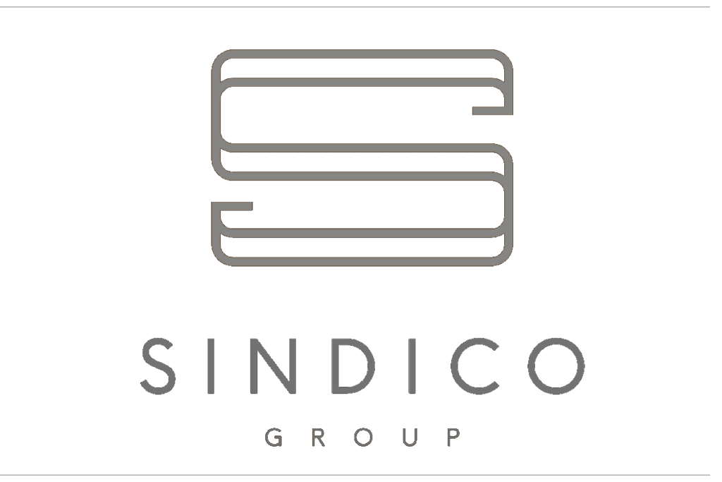 Modern logo for Sindico Group, emphasizing innovation and professionalism in corporate branding.