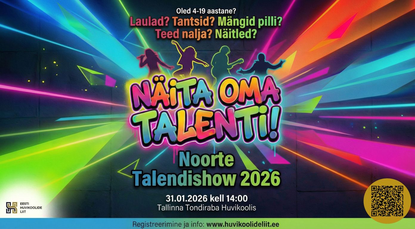 Talendishow 2026 Tondiraba Huvikoolis registreerimine on avatud