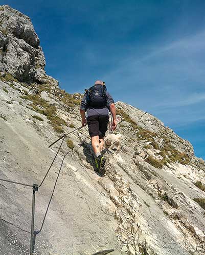 Bergtour mit Hund am Mahdlgupf Normalweg im Sommer