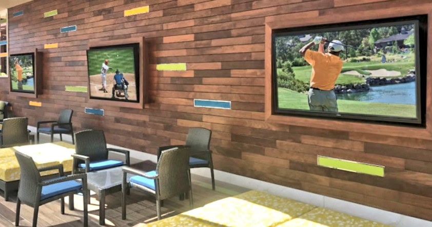 One of 47 Apollo outdoor TV enclosures installed at the Pechanga Casino, California.