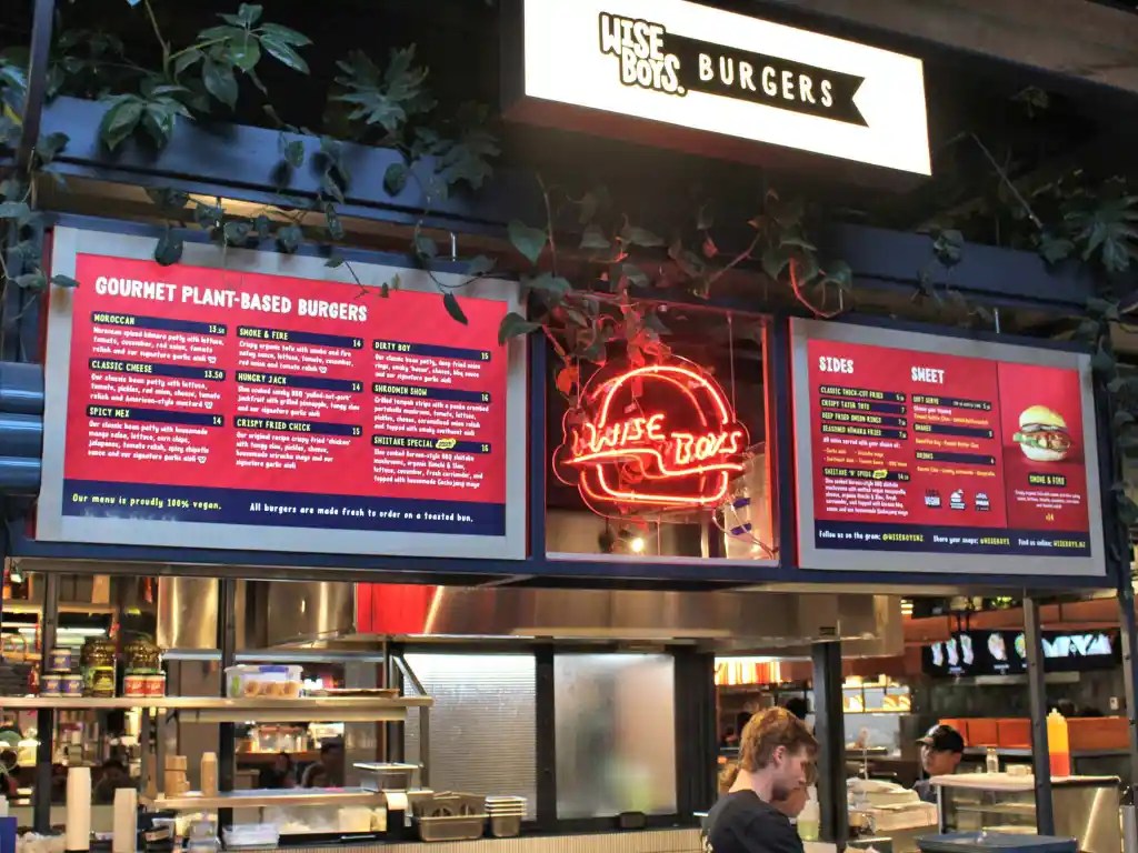 Wise Boys Burgers - Menu Screen