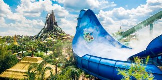 17 27295 VB17 Volcano Bay Assets 092717 Hong and Ika Moana water slide Universals Volcano Bay VB