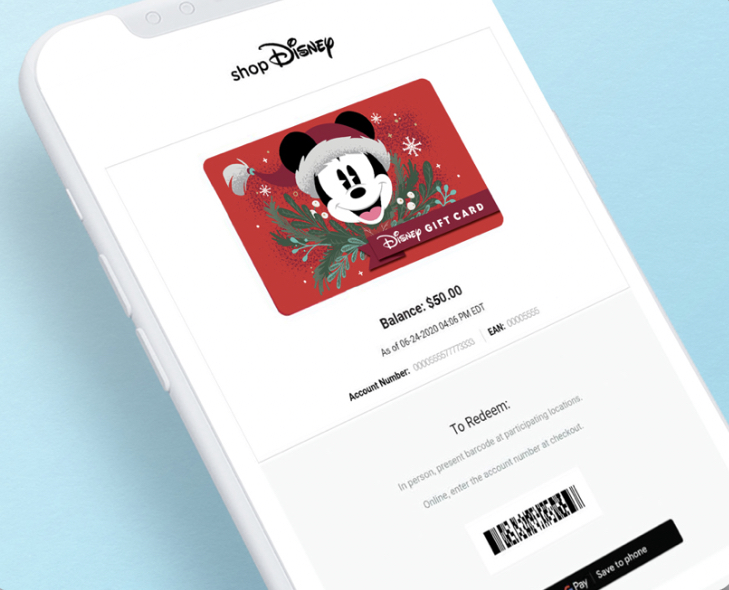 Disney Gift Cards With Holiday Pins