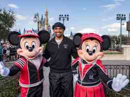Jalen Hurts Celebrates Super Bowl Win at Walt Disney World mickey and minnie