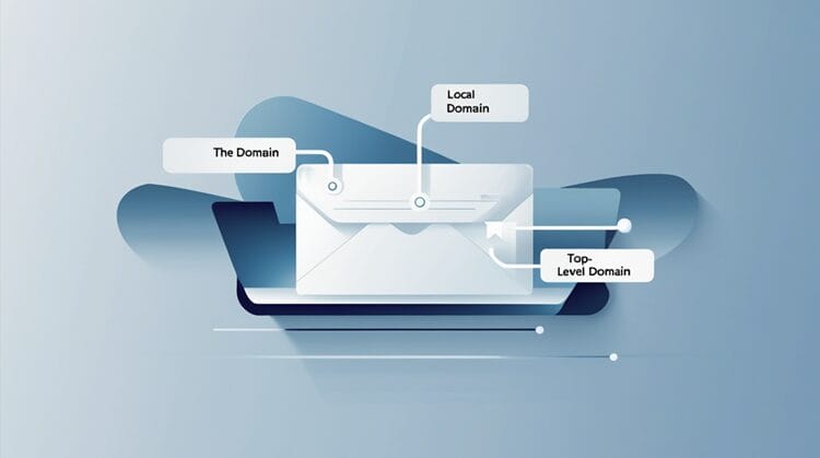 Diagram showing key components of email address analysis