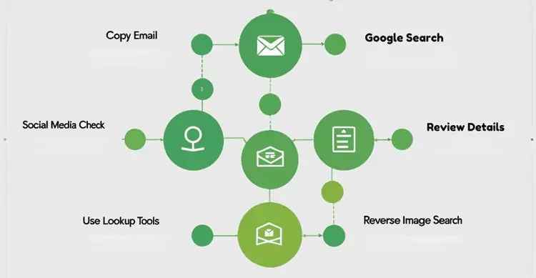 Step-by-step flowchart for email verification process
