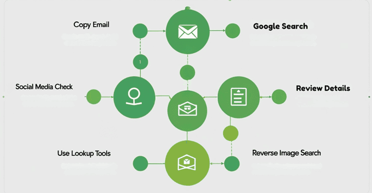 Step-by-step flowchart for email verification process
