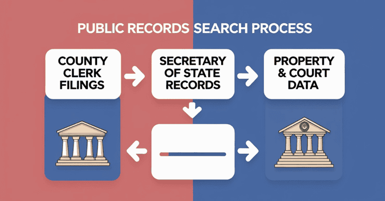 Flowchart showing how to access California public records