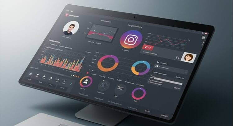 Professional dashboard showing real-time Instagram activity monitoring