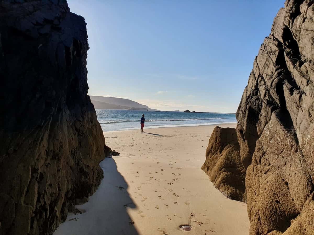 Mini gorge at Balnakeil Bay.