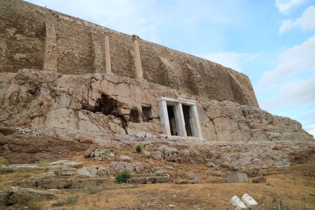 Monument of Thrasyllos on the side of the Acropolis.