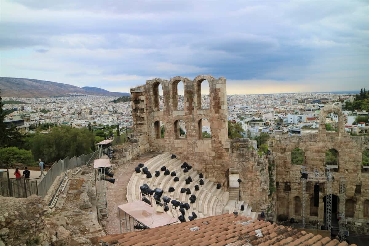 Odeon of Herodes Atticus on the slope of the Acropolis.