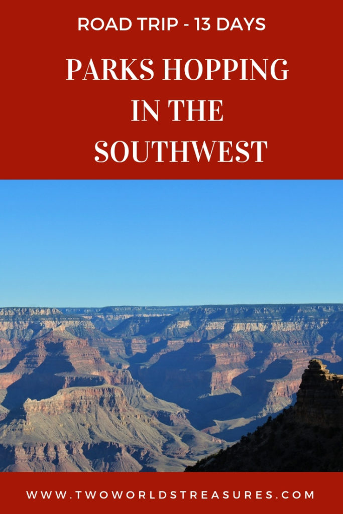 Here's an itinerary for you for a 13 days parks hopping in the Southwest region. 5 National Parks, 3 National Monuments, 3 museums, and some other interesting places along the way. It's not 'been there done that' kind of a road trip. Click and read the article, then save it for your future reference. #parkshoppinginthesouthwest #roadtrip