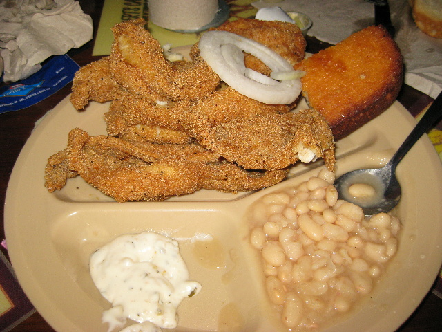 lambert's Cafe - Home of Throwed Rolls - Catfish dinner